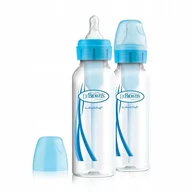 Butelki dla niemowląt - Dr Brown's, Butelka Options+, wąska, Niebieska, 250 ml, 2 szt. - miniaturka - grafika 1