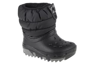 Śniegowce damskie - Crocs Classic Neo Puff Boot Toddler 207683-001, Dla Chłopca, Śniegowce, Czarne - grafika 1