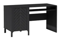 Biurka - Elior Biurko czarne z szafką S5-B10 - miniaturka - grafika 1