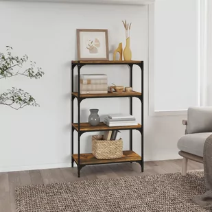 vidaXL Regał na książki, przydymiony dąb, 60x33x100 cm - Regały - miniaturka - grafika 1