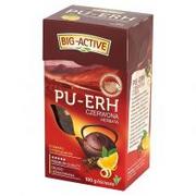 Big-Active Big-Active Pu-Erh Herbata czerwona o smaku cytrynowym liściasta 100 g
