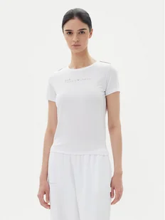 EA7 Emporio Armani T-Shirt 7W000274 AF12945 U0002 Biały Slim Fit - Koszulki i topy damskie - miniaturka - grafika 1