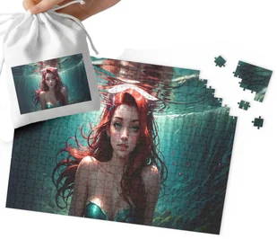 PUZZLE TRADYCYJNE - SYRENKA SYRENA SUPER WZORY PREZENT 192el + WORECZEK - Puzzle - miniaturka - grafika 1