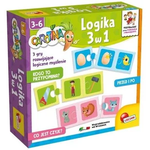 Lisciani Giochi Carotina Logika 3w1 - Gry planszowe - miniaturka - grafika 1
