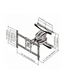 Uchwyty do telewizora - art Uchwyt do TV LCD/LED 40-75 '' 45KG AR-98 reg. pion i poziom 58-500mm max VESA 600x400 - miniaturka - grafika 1