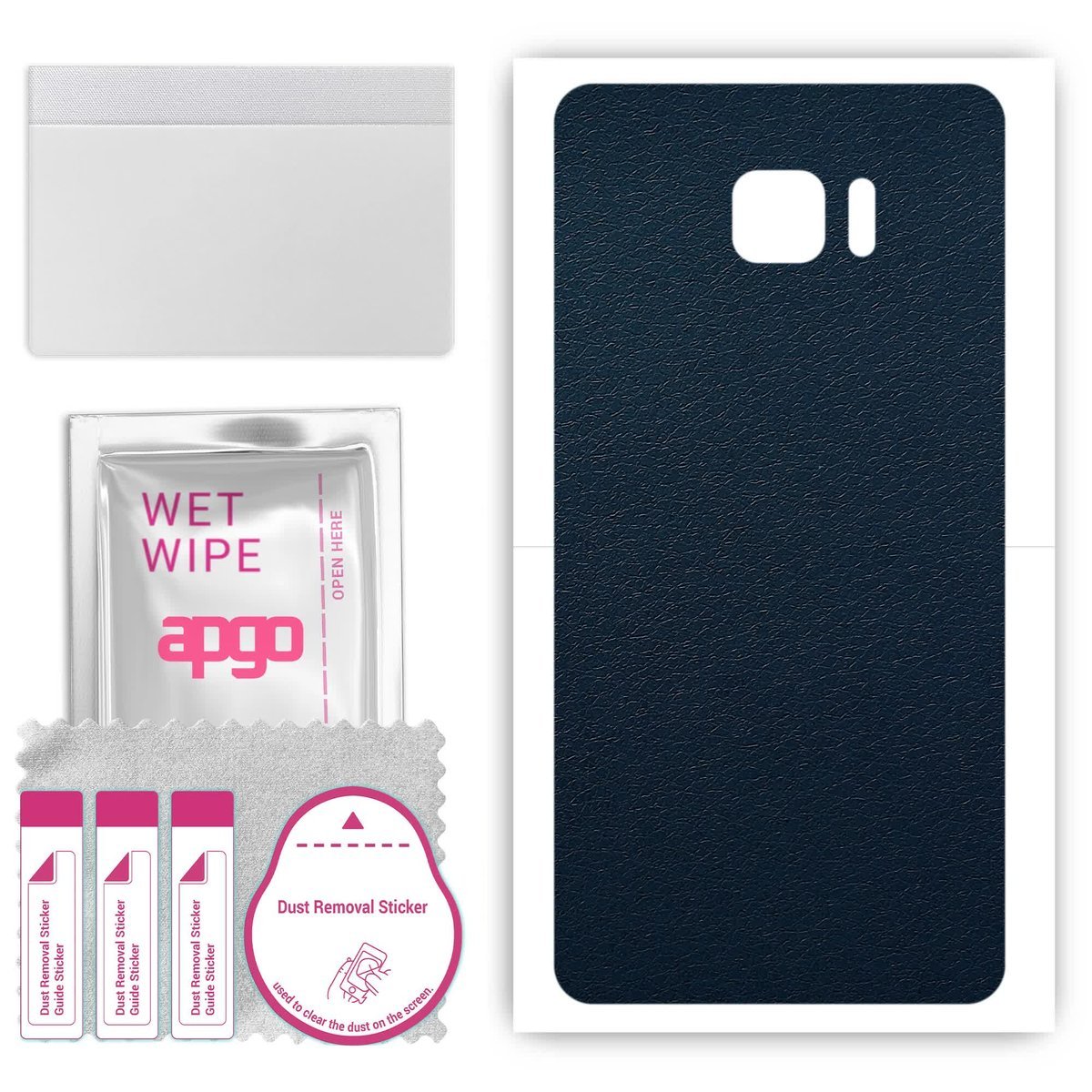 Folia naklejka skórka strukturalna na TYŁ do HTC U Ultra - Skóra Granatowa - apgo SKINS