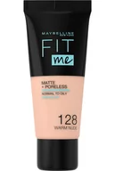 Podkłady do twarzy - Maybelline Fit Me! Matte + Poreless podkład 30 ml dla kobiet 128 Warm Nude - miniaturka - grafika 1