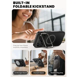 Etui Supcase Ares Flip Mag MagSafe do iPhone 17 Pro Max Black - Etui i futerały do telefonów - miniaturka - grafika 1