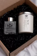 Świece - Świeca i dyfuzor - zestaw prezentowy biały i srebrny - zestaw świeca sojowa 280 ml i dyfuzor z patyczkami100 ml - miniaturka - grafika 1