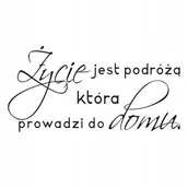 Naklejki na ścianę - Napis na ścianę naklejka 100x50cm wybór koloru - Życie jest podróżą 183 - miniaturka - grafika 1