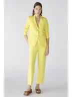 Marynarki i żakiety damskie - Oui Lniany blezer w kolorze żółtym - miniaturka - grafika 1