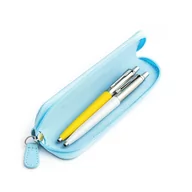 Zestawy piśmiennicze - Zestaw prezentowy długopis Parker Jotter Originals Żółty i Perłowy z niebieskim etui - miniaturka - grafika 1