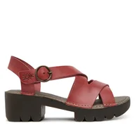Sandały damskie - Sandały Fly London Eriafly P801536003 Czerwony - miniaturka - grafika 1