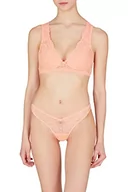 Majtki damskie - Emporio Armani Women's Eternal Lace Brazilian Brief Majtki Stringi Damskie, Papaya, XL - miniaturka - grafika 1