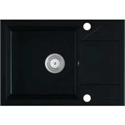 EOS Zlewozmywak granitowy ADRIA czarny mat (z ociekaczem) - Zlewozmywaki EOS Zlewozmywak granitowy ADRIA czarny mat (z ociekaczem) - Zlewozmywaki - miniaturka - grafika 1