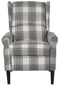 Stoły i łóżka do masażu - VidaXL Fotel rozkładany masujący, biało-szary, obity tkaniną 329313 VidaXL - miniaturka - grafika 1