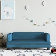 Meble do sypialni - vidaXL Sofa dla dzieci, niebieska, 80x45x30 cm, aksamit - miniaturka - grafika 1