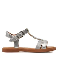 Buty dla dziewczynek - Sandały Geox J Sandal Karly Girl J4535H 0NFQD C1007 M Srebrny - miniaturka - grafika 1