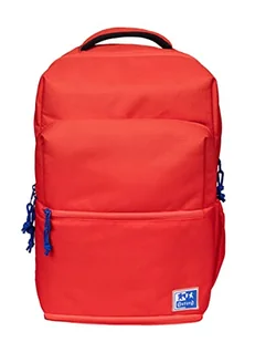 Oxford B-Out, Plecak szkolny Unisex, 30L, 42cm, Wyściełana kieszeń na notebooka, Komora izotermiczna, Poliester Recykling RPET, Czerwony, Czerwony, 42x30x15cm, Casual - Plecaki szkolne i tornistry - miniaturka - grafika 1