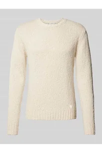 Sweter z dzianiny z naszywką z logo model DEVEN - Guess - Swetry męskie - miniaturka - grafika 1