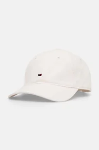 Tommy Hilfiger czapka z daszkiem bawełniana kolor biały gładka AM0AM12531 - Czapki męskie - miniaturka - grafika 1