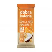 Batoniki - Dobra Kaloria Baton owocowy kokos & nata pomarańczy 35g - - miniaturka - grafika 1