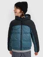 Kurtki i płaszcze dla chłopców - 4F Kurtka puchowa z wypełnieniem syntetycznym chłopięca - oliwkowa/khaki 128 (7-8 lat) - miniaturka - grafika 1