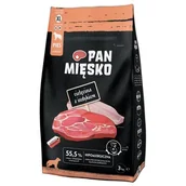 Sucha karma dla psów - Sucha karma dla psa Pan Mięsko cielęcina z indykiem XL 3 kg  dorosłe psy - miniaturka - grafika 1
