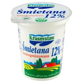 Śmietana - Krasnystaw - Śmietana 12 % homogenizowana 300g - miniaturka - grafika 1