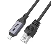 Patchcordy - Unitek Kabel Ethernet USB C RJ-45 LAN, przewód sieciowy, 5m C18148AGY01-5M - miniaturka - grafika 1