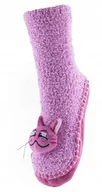 Moda i Uroda OUTLET - Lekkie i ciepłe puszyste skarpetki dziewczęce z materiałową podeszwą r32/34 - miniaturka - grafika 1