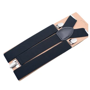 Szelki do spodni 3,5 cm czarne - Dodatki do ubrań - miniaturka - grafika 1