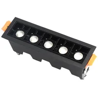 Lampy sufitowe - Podsufitowa lampa liniowa 582 Domeno LED 10W 3000K czarna - miniaturka - grafika 1