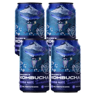 Pragers Kombucha Yerba Mate Zestaw 4 x 330 ml - Żywność - Soki i napoje niegazowane - miniaturka - grafika 1