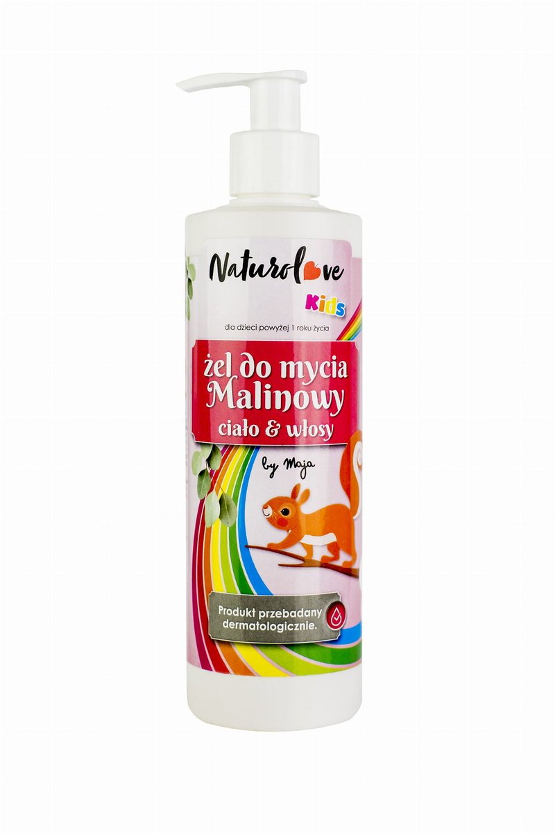 Żel Malinowy do mycia ciała i włosów NATUROLOVE KIDS