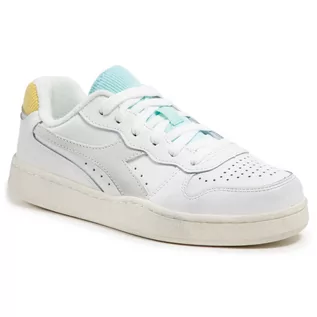 Sneakersy damskie - DIADORA Sneakersy Mi Basket Low Icona Wn 501.177079 01 C9160 White/Goldfinch/Blue Tint - grafika 1