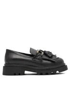 Półbuty damskie - Badura Loafersy 22SS24 Czarny - miniaturka - grafika 1