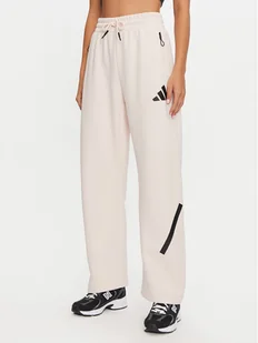 adidas Spodnie dresowe Z.N.E. Barrel JF4780 Różowy Loose Fit - Spodnie sportowe damskie - miniaturka - grafika 1