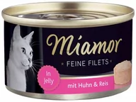 Mokra karma dla kotów - Miamor Feine Filets - mokra karma dla kota filety z kurczaka z ryżem 100g puszka - miniaturka - grafika 1