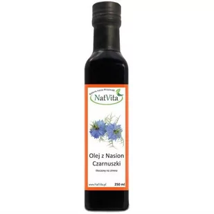 NatVita Olej z nasion czarnuszki zimnotłoczony organiczny 250ml - Olej spożywczy - miniaturka - grafika 1