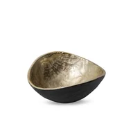 Tace i patery - Misa dekorayjna metalowa PEDRO 14X14X6 czarna + złota - miniaturka - grafika 1