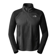 Bluzy sportowe męskie - Bluza The North Face 1/4 Zip Run Fleece 0A7SXPKT01 - czarna - miniaturka - grafika 1