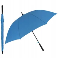 Parasole - Parasol automatyczny duży odblaskowy niebieski czarna rączka długi 9602205 - miniaturka - grafika 1