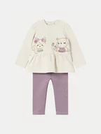 Komplety dla niemowląt - Mayoral Komplet bluza i legginsy 2708 Fioletowy Regular Fit - miniaturka - grafika 1