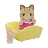 Figurki dla dzieci - Sylvanian Families Dziecko pręgowanych kotków EPO-5186 - miniaturka - grafika 1