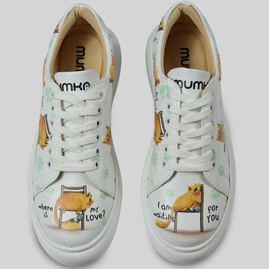 Mumka Shoes Sneakersy wegańskie na platformie Kot Szuka Miłości Mumka-41
