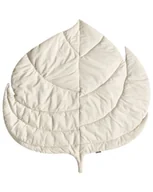 Maty edukacyjne - Mata do zabawy liść 110 x 110 cm złamana biel OLIMP - miniaturka - grafika 1