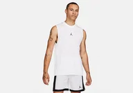 Koszulki męskie - Nike Air Jordan Dri-Fit Sport Sleevelees Top White - miniaturka - grafika 1