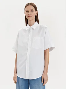 Calvin Klein Koszula K20K206596 Biały Oversize - Koszule damskie - miniaturka - grafika 1