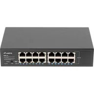 Switche - Lanberg Switch Rack 10' 19' 16 Port 1GB Gigabit - miniaturka - grafika 1